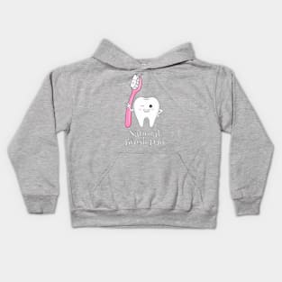 National Brush Day - Toothbrush Day Kids Hoodie